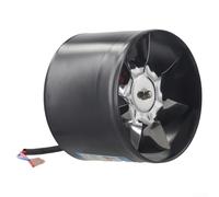 4 Inch Round Duct Exhaust Fan Built for Kitchen Range Hood Ventilation and Bathroom Wall Mount Airflow (4inch Black)