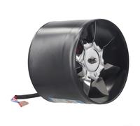 4 Inch Round Exhaust Fan With Enclosed Motor For Kitchen Range Hood And Bathroom Ventilation Powerful Airflow All Metal Body Stainless Steel Blades Two Way Ventilation(4inch Black)