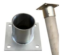 4 Inch Round Tube Post Base Flange, Stainless Steel Deck Post Support Bracket for Handrail Porch Fence(5 Pcs)