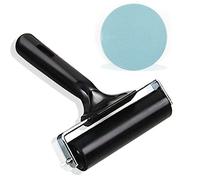 4-Inch Rubber Brayer Roller & 4-Inch Plastic Stamp Making Pressure Plate for Printmaking, Great for Gluing Application