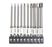 /4 Inch Screwdriver Bit Set with Bit Holder, 11-Piece Magnetic Hex Shank Bits for Torx, for Phillips, Hex, and Security Screws, Compatible with Elec(B)