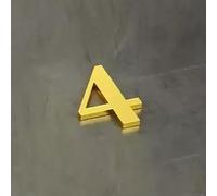 4 Inch Self Adhesive House Numbers Gold/Bronze Door Number Exterior Decorative Stickers Modern Zinc Alloy Address Mailbox Number for Outside Hotel Apartment Yard Cafe Plaque(Gold 4)