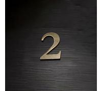 4 Inch Self Adhesive House Numbers Gold/Bronze Door Number Exterior Decorative Stickers Modern Zinc Alloy Address Mailbox Number for Outside Hotel Apartment Yard Cafe Plaque(Bronze 2)