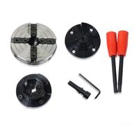 4-Inch Self-Centering Lathe Chuck, Four Jaw 1"x8 TPI & M33x3.5 Thread, 38-62mm Clamping for Woodworking