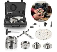 4-Inch Self-Centering Wood Lathe Chuck for Nova, 1" x 8 TPI Thread with 3/4" x 16 TPI Adapter, 4-Jaw Wood Turning Chuck Set