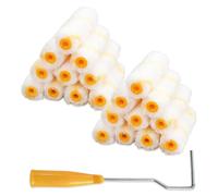 4 Inch Small Paint Roller Set, 20 Pcs Roller Blend with Frame