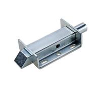 4-Inch Spring Press Push Pull Telescopic Latch Door Hinge Industrial Equipment Cinet Impact Type Lock 1Pcs(Zinc Blue Front)