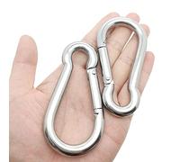 4 Inch Spring Snap Hook, 304 Stainless Steel Light Duty Clip for Keys, Bag, Home Organization, 2 Pack