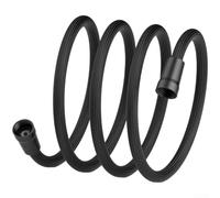 4 Inch Standard Nylon For BRAIDED Shower Hose with Flexible, Design for Bathroom Use Reinforced for Burst Prevention Compatible with Hot Cold Water (Black Version - 2m)