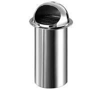 4 Inch Through-The-Wall External Vent, 304 Stainless Steel Round Ventilation Grille with Fly Screen and Louvres for Bathroom Kitchen(150mm/6inch)