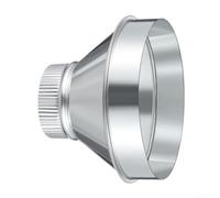 4 Inch to 3 Inch Air Duct Reducer Adapter Galvanized Metal Vent Pipe Connector for Range Hood Dryer Vent AC Exhaust Hose Secure Installation Fitting Silver