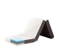 4-Inch Tri-Folding Mattress with Storage Bag - Portable Memory Foam Topper for Guest Bed Removable Bamboo Cover Queen Size (59 x 79 inches) - Ideal for Floor Use & Travel