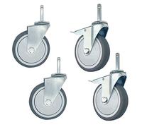 4-Inch Universal Replacement Wheels for Carts 100mm Heavy-Duty Swivel CastersFurniture & Industrial Transport Wheels Pack of 4