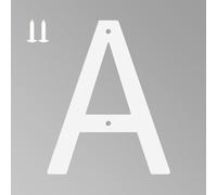 4 Inch White House Numbers for Outside, Metal Letters for Outdoor Signs, Anti-rust Aluminium House Address Letters for Front Door, Office, and Garden Decoration (Letter A)