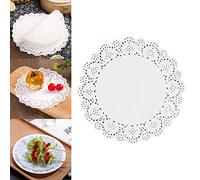 4 Inch White Lace Paper Doilies,Round Disposable Greaseproof Packaging Tableware Placemats-100 pieces