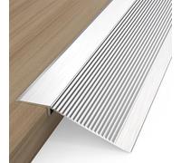 4 inch Wide Aluminum Threshold Strip, 36 inch Long Threshold Ramps for Doorways Wheelchair Tile Wood Floors, Doorway Edge Trim Suitable for Threshold Height Less Than 1.6 Inch (Silver)