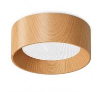 4 Inch Wood Grain LED Downlight, 10W 4000K Low Profile Round Ceiling Light
