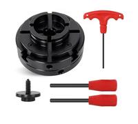 4 Inch Wood Lathe Chuck Set with Big Round Jaws,1" x 8 tpi thread - High-Grade 45 Steel, Nickel Plated Wood Turning Chuck