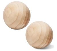 4 inch Wooden Balls, 2PACK Unfinished Round Wood Balls, 100mm Large Natural Wooden Balls for Crafts and DIY Decorative Projects