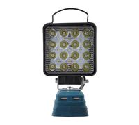 4 Inch Work Light with LED Torch and USB Charging Port, Compatible with for Bosch Li-Ion Battery, Rotatable Spotlight for Workshop, Outdoor & Field Use, Handheld Flashlight with ABS Material