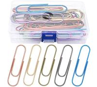 4 Inches Extra Large Paper Clips - Cute Paperclips Bookmark for Office School Document Organizing, 32 Pack(8 Colors, Per Color 4pcs)