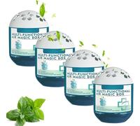 4×Indoor Air Purification Dust Removal Magic Box - Multi Functional Air Magic Box Dust Cleaner, Automatic Dust-Sucking Airs Purifier,No Electricity & Nois, Plant-Based For Bedroom, Pet Area,Home