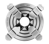 4-jaw 80mm 3’ Machine Tool Chuck with Independent Reversible Jaws K72-80.