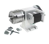 4 Jaw Chuck 80mm Rotary A Center Height 100MM with MT2 for Router(3 Jaw)