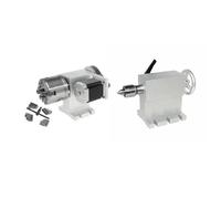 4 Jaw Chuck 80mm Rotary A Center Height 100MM with MT2 for Router(4Jaw add Tailstock B)