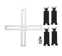 4 Jaw Fuel Tank Lid Wrench, Adjustable Fuel Pump Send Unit Remover Tool, 23-190mm Wide Range with Butterfly Screw for -