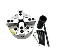 4-Jaw Hollow Hydraulic Chuck for CNC Lathes, 7000-4800RPM, Clamping Range 12-210mm, Ideal for Square Billet Turning and Valve Body Machining