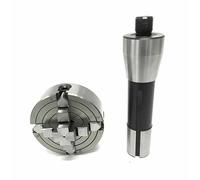 4 Jaw Independent Lathe Chuck Dia. 2" 50mm M14X1 R8 Shank Arbor 7/16"X20 UNF