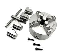 4 Jaw Lathe Chuck 130mm SANOU 4 Jaw Self-Centering Chuck K12-130 Scroll Chuck for Lathe