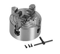 4 Jaw Lathe Chuck High Speed Steel Manual Lathe Chuck Strong Clamping Force for Metal Lathes DIY Lathe Accessories 80mm 3.15in Diameter 4000r/min Speed