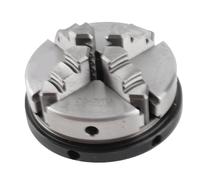 4 Jaw Lathe Chuck Self Centering Reversible Manual Chuck with 2 Levers for Woodworking and Industrial Equipment Durable Steel Material 2.5in Diameter