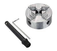 4 Jaw Lathe Chuck Wood Lathe Chuck Wood Turning Clamp Alloy Silver Milling Drilling Tool Threaded Back for Machine