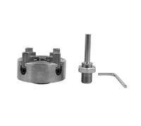 4 Jaw Manual Lathe Chuck for Mini Drill, HCS Self-Centering Metal Clamp with High-Carbon Steel Construction, Silver, Z011A