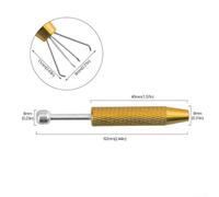 4-Jaw Stainless Steel Pick-Up Tool for Electronic Components, IC Chips, Gems, Beads & Small Hardware - Precision Claw Grabber with Knurled Grip(C)