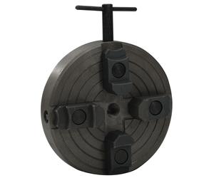 4 Jaw Wood Chuck Turning with M18 Connection Steel Black vidaXL