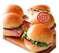 4 Keto Line@diet buns | 50g buns made in Italy with high protein content | 2g net carbs - 0 sugars