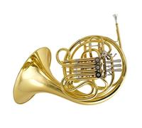 4-key Double Row Brass Lacquered Gold Body F/B Flat Double French Horn Instrument With Storage Box French Horn kit