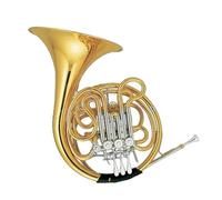 4-key Double Row Brass Lacquered Gold Body F/B Flat Double French Horn Instrument With Storage Box French Horn kit