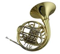 4 Key F Bb Double Row Gold Lacquer French Horn With Cupronickel Tuning Professional French Horn