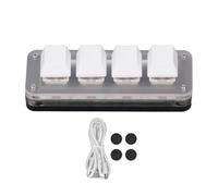 4 Key Mechanical Keyboard Red Switch RGB Backlit Programmable Gaming Keyboard for PC s Office Professionals ABS Acrylic Metal Construction