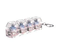 4-Key Mechanical Keycap Tester Keychain with LED Lighting for Stress Reduction and Relaxation for Home or LED Light Keychain