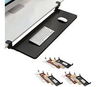 4 Keyboard Tray Slide Supports for Easy Installation Under Desk, White Pull-Out Keyboard Drawer with Mouse Tray Extender, 75 x 25 cm, Perfect for Girls' Rooms