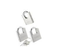 4 Keys 50/60/70mm Heavy Duty Padlock with Keys - Warehouse Container Garage Shutter Gate Chain Shed Lock - Locker Padlocks Outdoor Heavy Duty Keys Pad Locks Set of 1/2/3 (70mm-Triple)