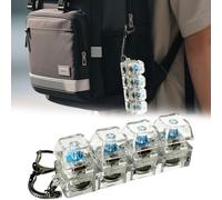 4 Keys Keyboard Fidget Toy, Decompression Toys, Finger Keyboard Caps, Stress Relief and Focus Enhancer Fidget Toy, Stress Relief Focus Enhancer for Adults Kids, Finger Caps Keyring Pass the Time