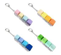 4 Keys Keyboard Fidget Toy for Adults, 4Pcs Removable Carabiner Keychain for Exercise Wrist & Stress Relief Pass the Time, Anxiety Decompression