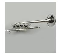4 Keys Saxophone Trumpet Tritone Brass Instrument With Hard Case, Mouthpiece, Cloth And Gloves, All Silver